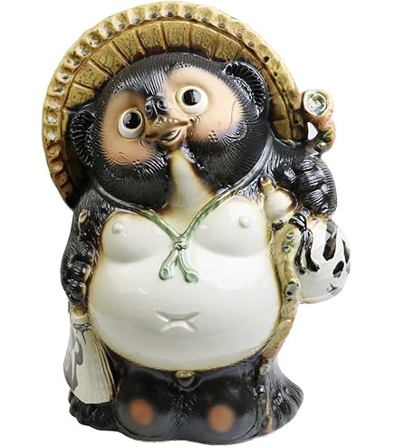 Amazon.co.jp: 信楽焼 10号開運狸 しがらきハンカチパッケージ 信楽焼