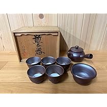 煎茶道具 萬古焼 森伊呂久造 横手急須 箱付 M R7180 煎茶道具 萬古焼