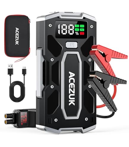 Amazon | ZUKAKA ジャンプスターター 車用ジャンプスターター 6000A