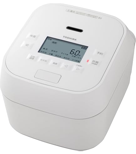 Amazon | 東芝 TOSHIBA 炊飯器 ホワイト 5.5合 炎匠炊き ごはん お米
