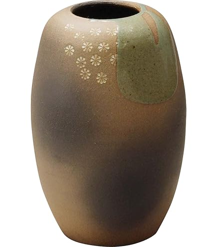 伊羅保焼 寺田美山 作 豊窯 伊羅保釉 彩地 花瓶 ヴィンテージ 花器 花