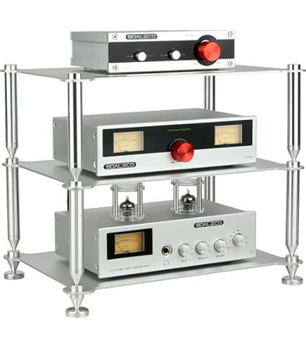 Amazon | Sound Magic HS03BB 艶消し黒棚板 黒支柱 オーディオラック