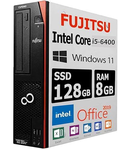 Fujitsu製デスクトップPC 新品SSD換装済み D588/BX 新品SSD換装済Fujitsu製