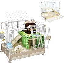 Amazon | ウサギ ペットケージ ハムスター 小動物ケージ キャスター