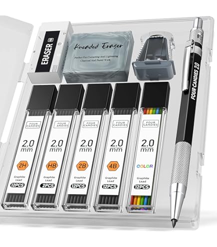 Amazon.co.jp: CSCDD シンプルな透明シャープペンシルセット クリア