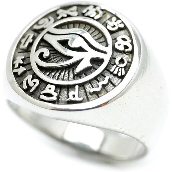 Amazon | プロビデンスの目 ピラミッド リング メンズ ストーンアイ