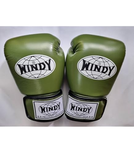 本革製WINDYボクシンググローブ 12oz オリーブグリーン Amazon.co.jp