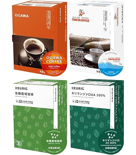Amazon.co.jp: Keurig(キューリグ) 有機栽培珈琲 (8g×12個入) 8箱