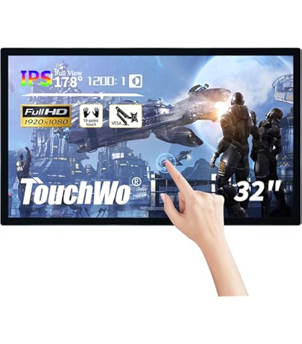 Amazon.co.jp: TouchWo 32インチ タッチスクリーンモニター フルHD