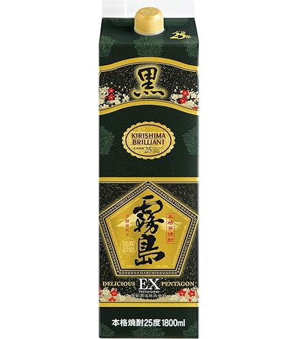 Amazon.co.jp: 【霧島酒造】黒霧島 パック 25度1800ml 12本【2