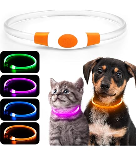 Amazon | PZRLit 光る首輪 犬 散歩 夜 ライト USB 充電式 視認距離500m