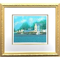 アンドレ・ブーリエ「港に吹く風」リトグラフ 額装 版画 サイン.ED有り