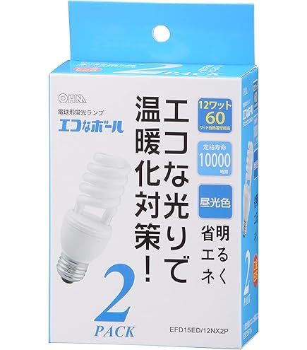 Amazon.co.jp: NEC 電球形蛍光ランプ コスモボールD形60W昼光色