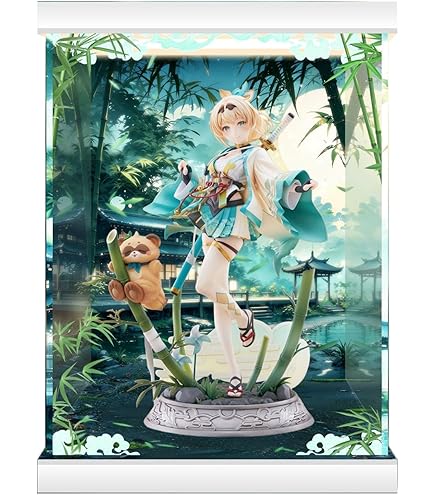 初音ミク日本人形コレクションケースLEDライト付き（照明3箇所、上下+