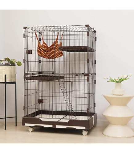 Amazon.co.jp: コーナン オリジナル キャットケージ 2段 チョコ