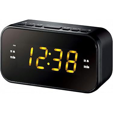 デジタル時計 ルミロック AMラジオ アラーム 目覚 レトロ スペース