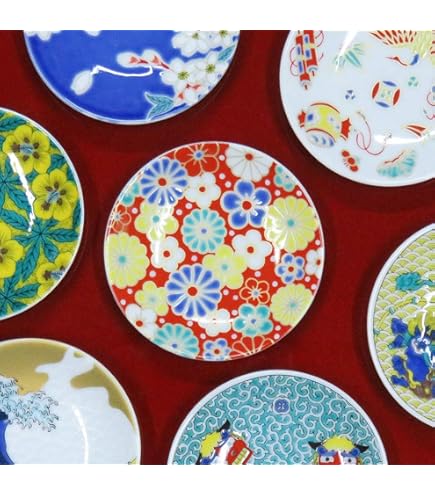 Amazon｜九谷焼 古九谷風鷺の図 5号 皿 5枚揃 110229｜小皿 オンライン通販