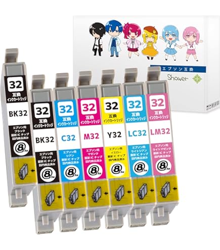 Amazon.co.jp: IC6CL47 (BK/C/M/Y/LC/LM)【6色セット】 最新 互換