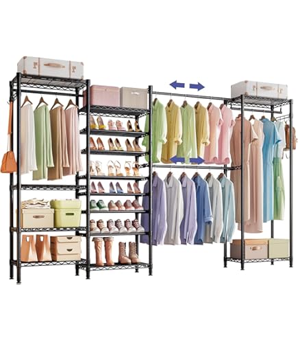 AQRAハンガーラック 4層大容量 AQRA ハンガーラック 頑丈 4層 大容量