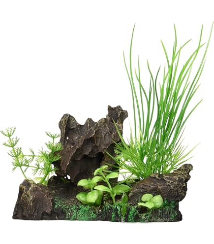 Amazon | ジェックス GEX 癒し水景 MIXプランツ ロック 黒 | GEX