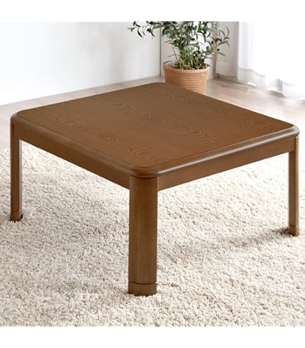 Amazon.co.jp : タンスのゲン 折れ脚 こたつ テーブル 正方形 75×75cm