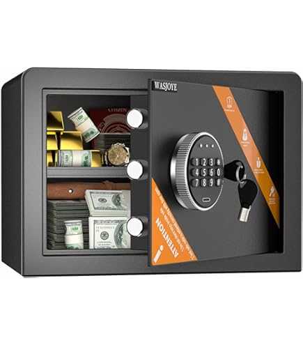 Amazon.co.jp: Amazonベーシック 金庫 家庭用 業務用 電子式 14L (幅