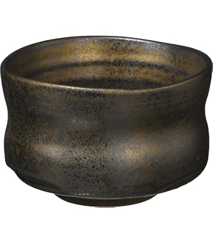 Amazon.co.jp: A2125 神懸焼 室井香悦 作 黒楽 茶碗 紙箱付 茶道具