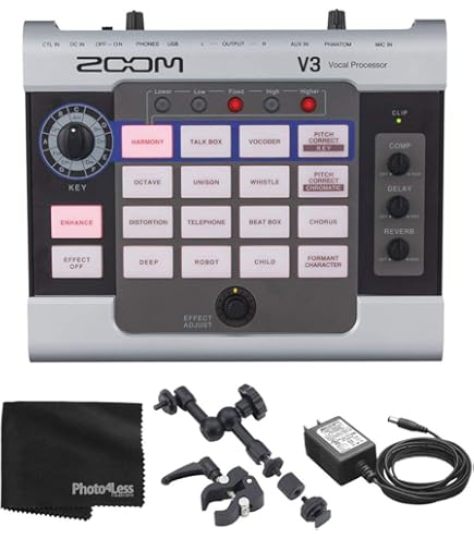 Amazon.com: Zoom V3 Vocal Processor, Harmony, Pitch Correction