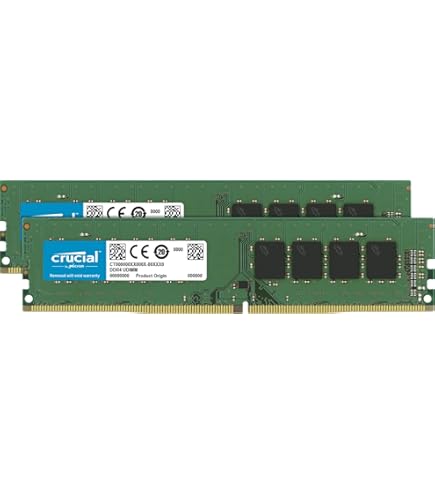 Crucial Memory Bundle with 32GB (2x16GB) DDR4 PC4-21300 2666 MT/s