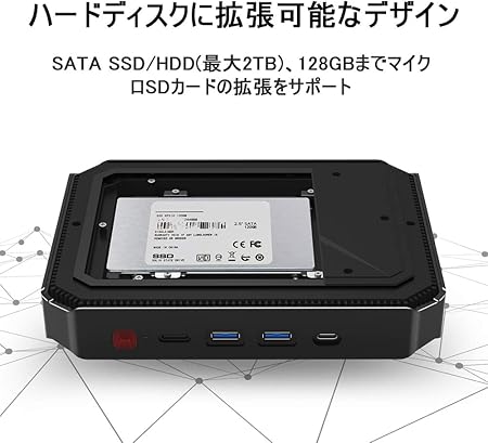 CHUWI GBox ProファンレスPCAtom/4GB/64GB/Win10 CHUWI GBox Proファン