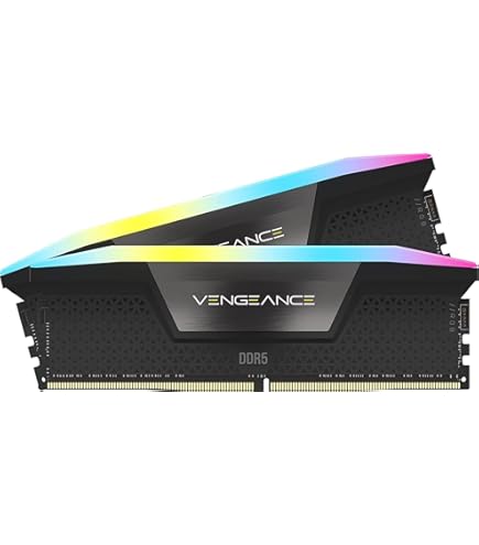 CORSAIR VENGEANCE RGB DDR5 RAM 32GB (2x16GB) 6400MHz CL36-48-48