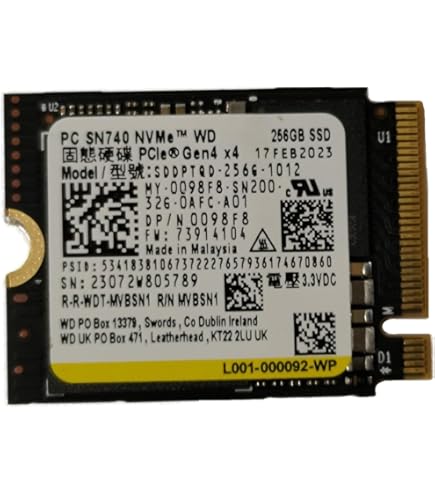 Amazon.com: WD SN740 256GB SSD M.2 2230 30mm NVMe PCIe 4.0 Gen 4 x
