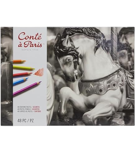 Amazon.com: Conté à Paris Conte Carres Crayons - 48 Assorted Colours