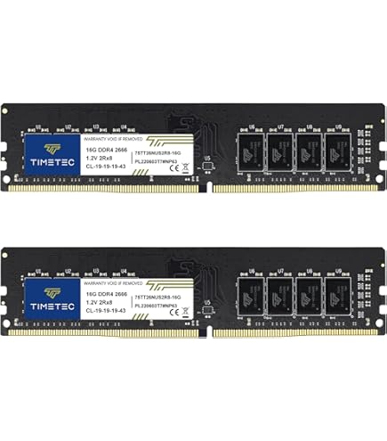 Crucial Memory Bundle with 32GB (2x16GB) DDR4 PC4-21300 2666 MT/s