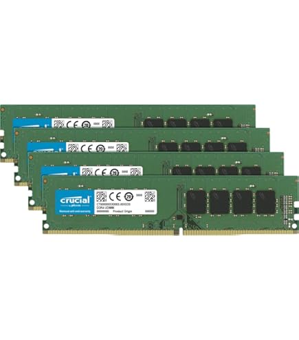 Crucial 64GB Kit (16GBx4) DDR4 2666 MT/s (PC4-21300) DR x8 DIMM