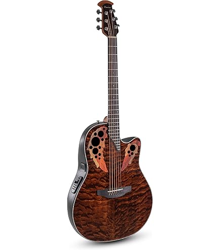 Amazon.com: Ovation CE44P-FKOA Acoustic-Electric Guitar, Figured