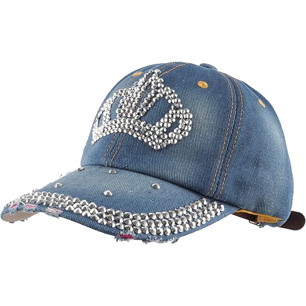 Elonmo Cute Letter Love Baseball Cap Jewel Rhinestone Bling Hats