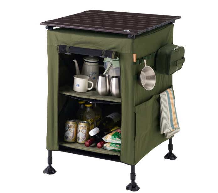 PEAK アウトドア/キャンプ用キッチンテーブル(収納バッグ付き) PEAK