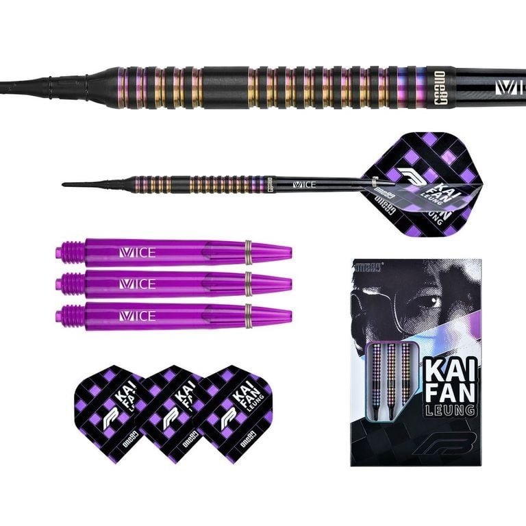 ONE80 FB Kai Fan Leung Signature V2 90% Soft Tip Darts