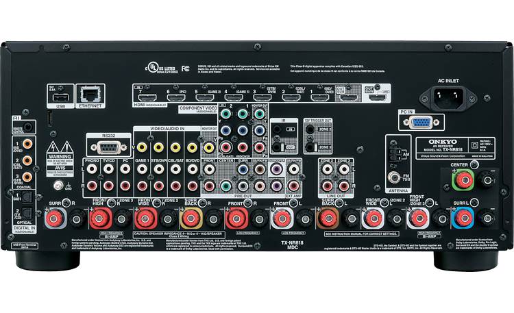 Onkyo TX-NR818 7.2-channel home theater receiver, Internet-ready