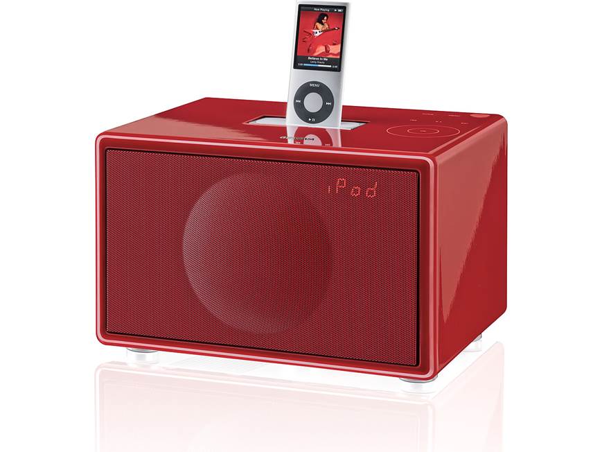 Geneva Sound System Model S (Red) Clock Radio with dock for iPod