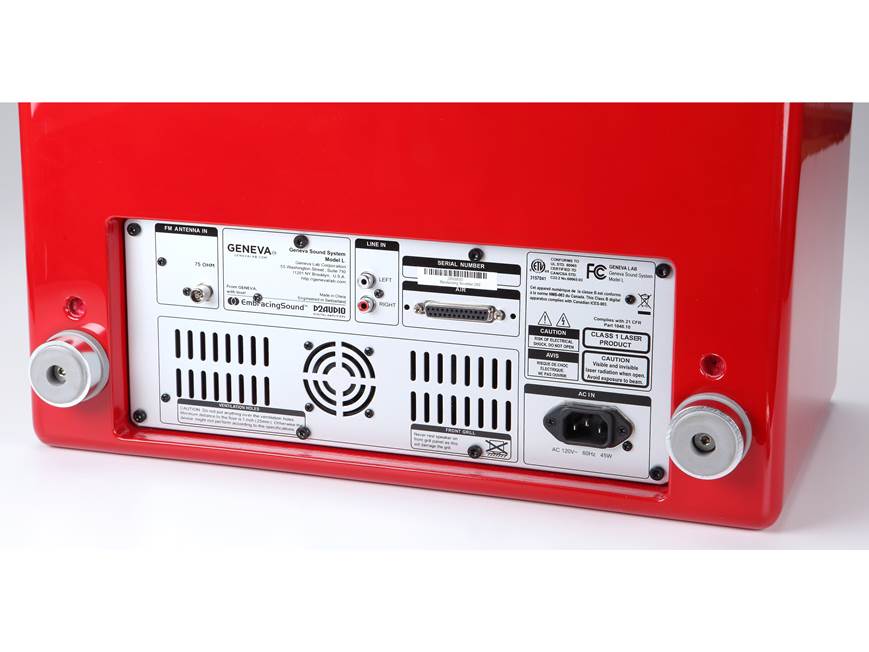 Geneva Sound System Model L (Red) CD player/radio with iPod® and