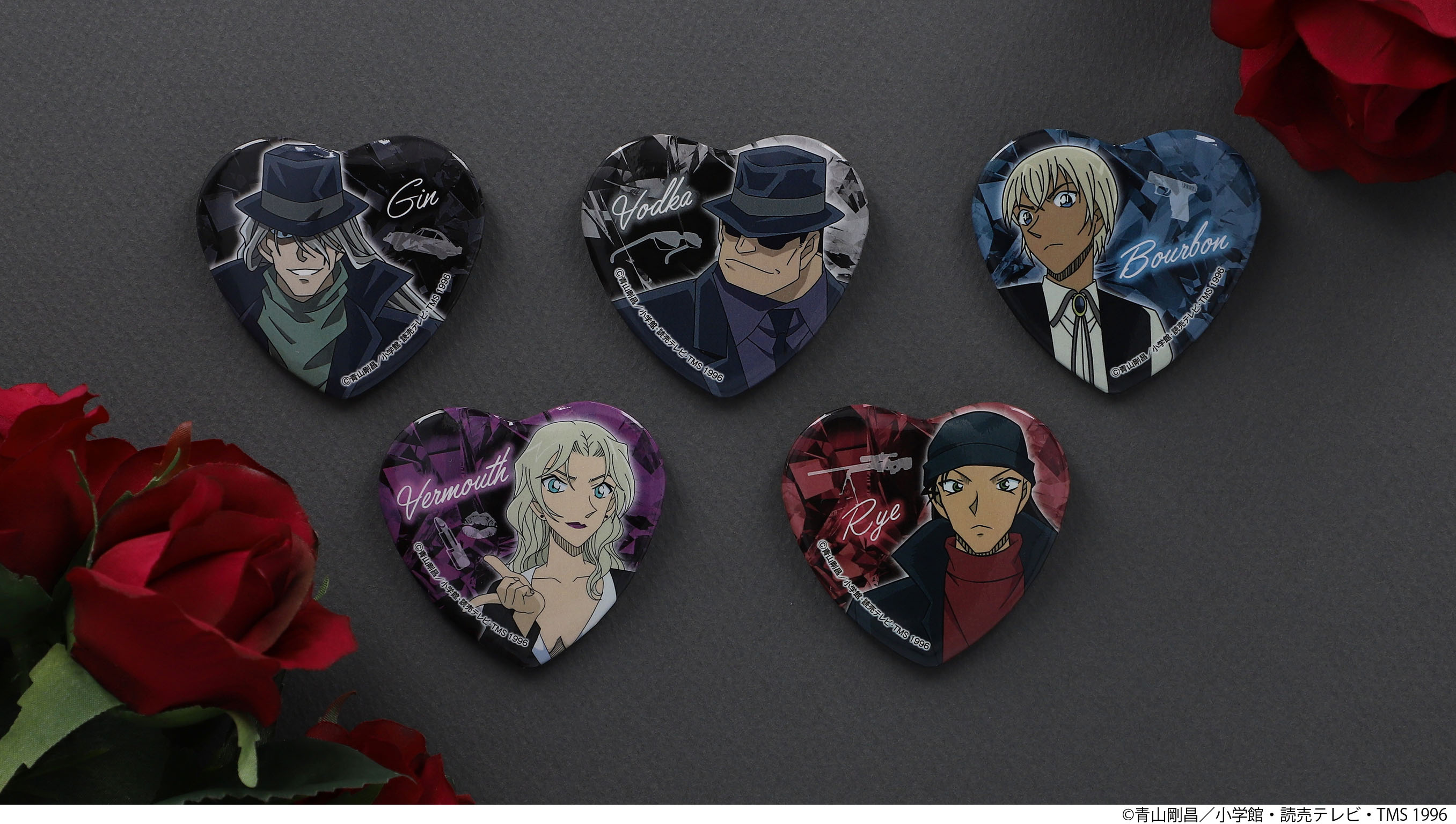 名探偵コナン fan's selection 割引 缶バッジ ジン 黒ずくめの組織 名