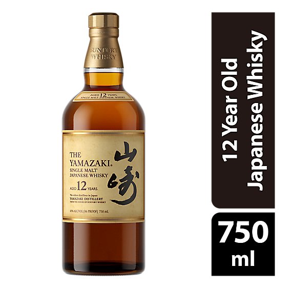 Yamazaki Whisky Japanese Single Malt 12 Year 86 Proof - 750 Ml