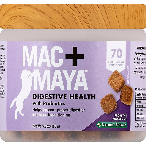 Mac+Maya Digestive Health Soft Chew For Dogs With Probiotics 70