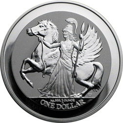 Pre-Owned 2017 British Virgin Islands Reverse Proof Pegasus 1oz