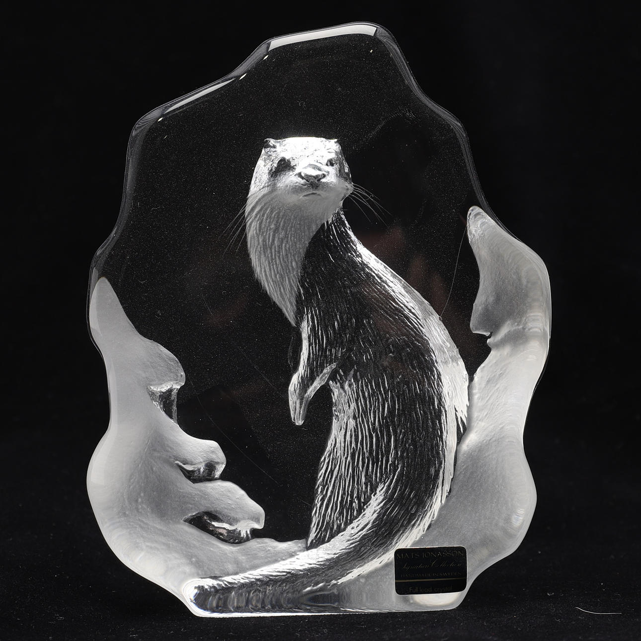 Mats Jonasson 山猫のクリスタル彫像 Mats Jonasson 山猫のクリスタル