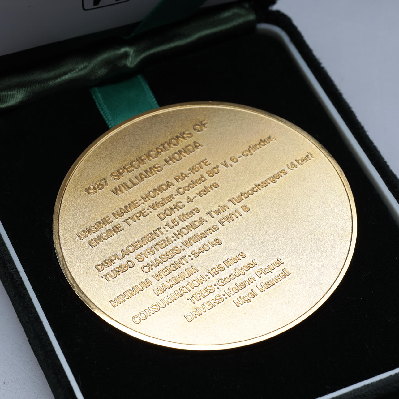 COMMEMORATIVE MEDAL, FIA F1 World Championship, Constructors