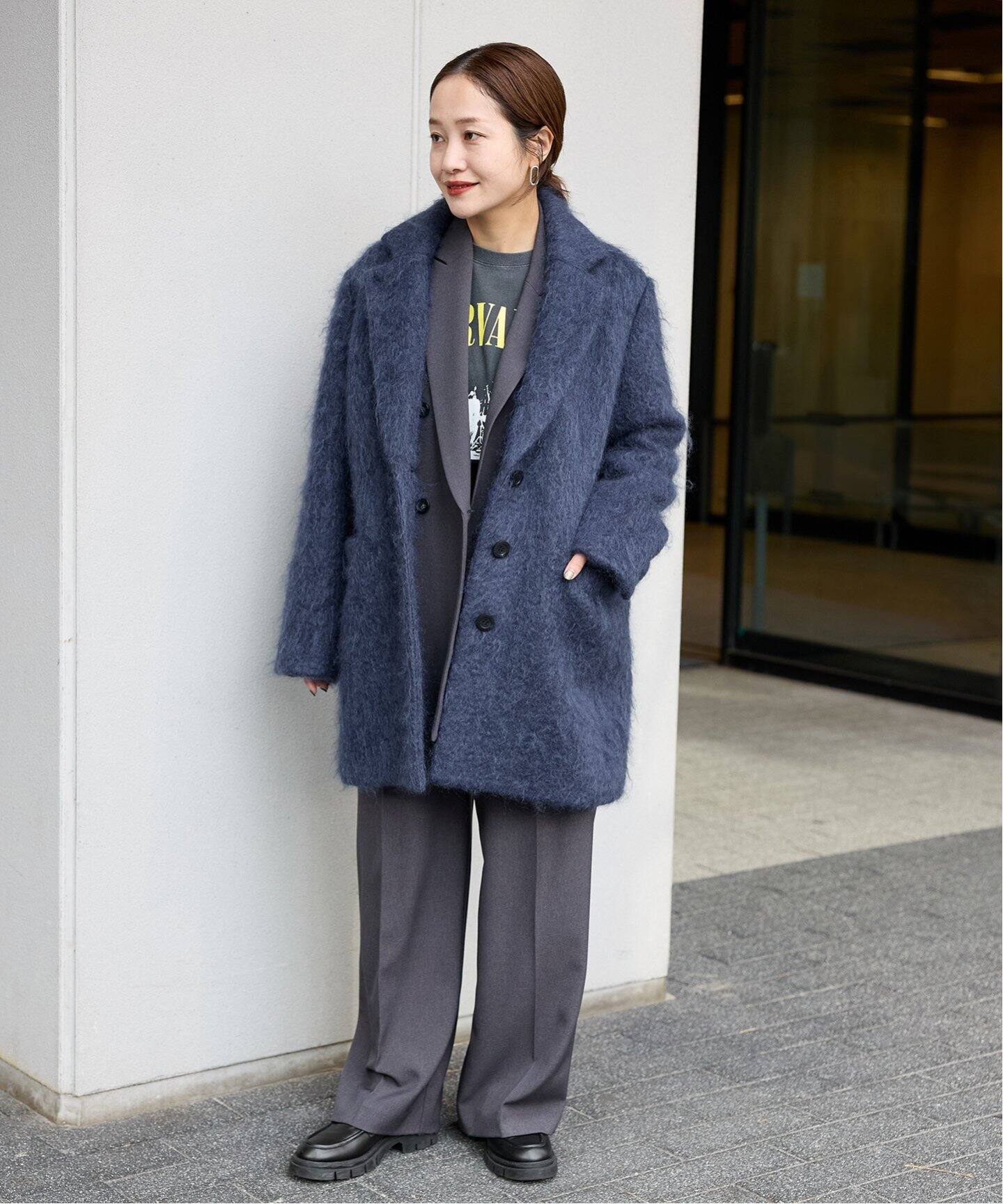 モヘアミックスロングシャギーコート（チェスターコート）｜JOURNAL