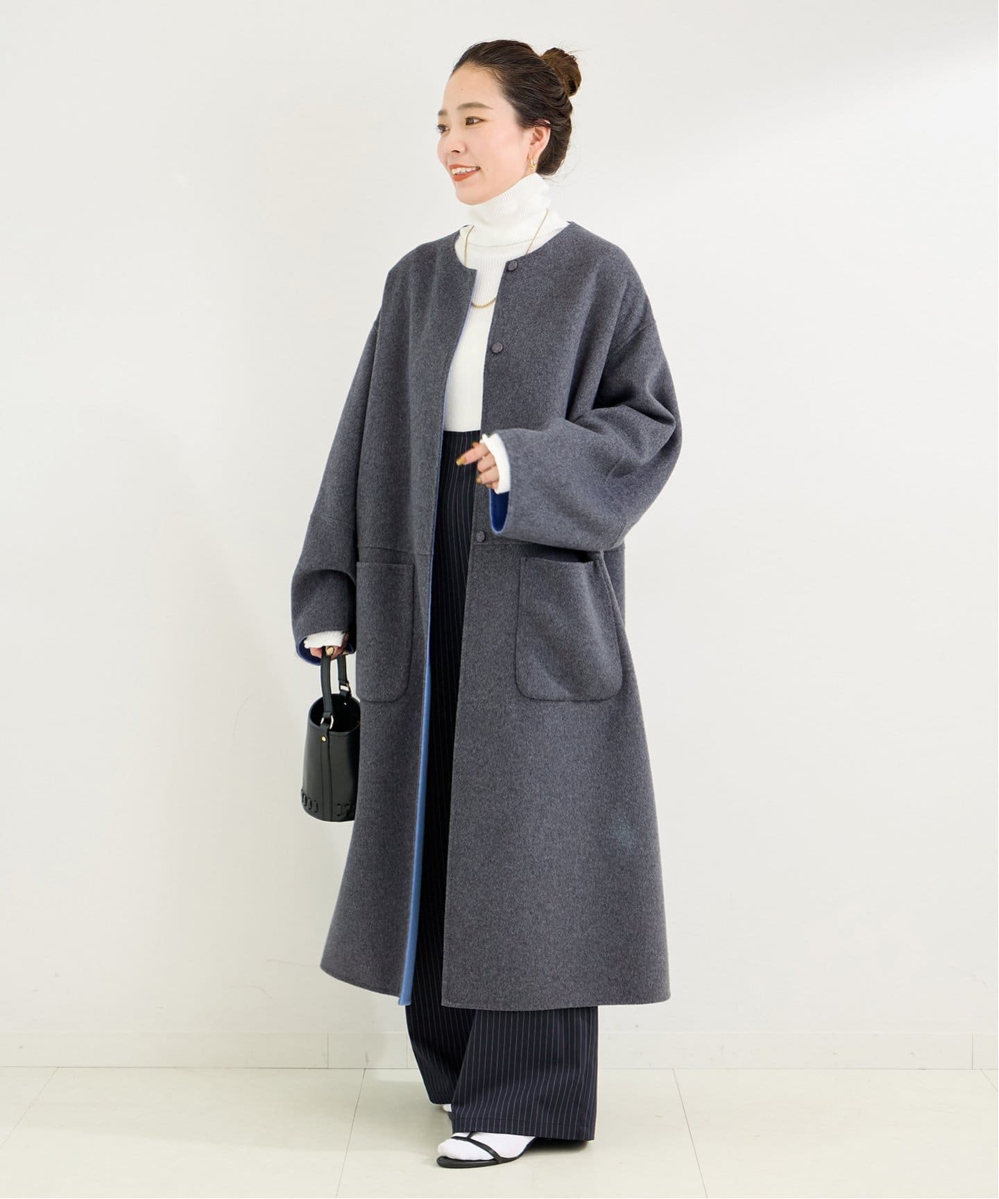 S120ブレンドリバーシブルコート（ノーカラーコート）｜B.C STOCK